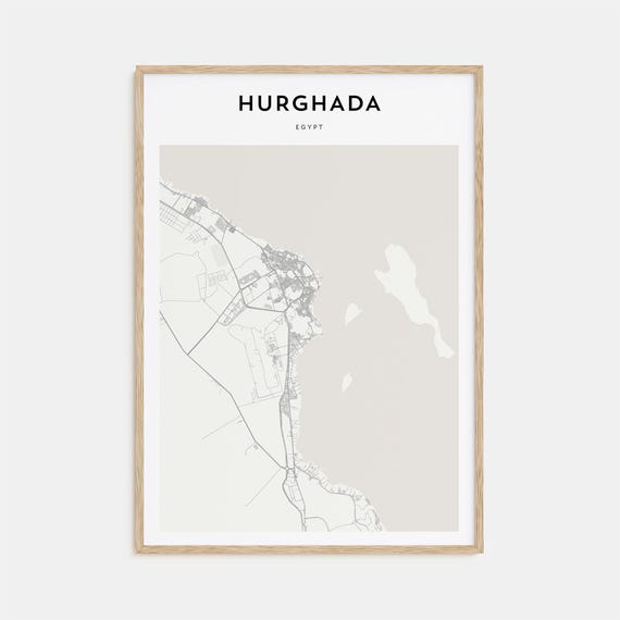 Hurghada Personalized Map Art, Egypt Travel Poster