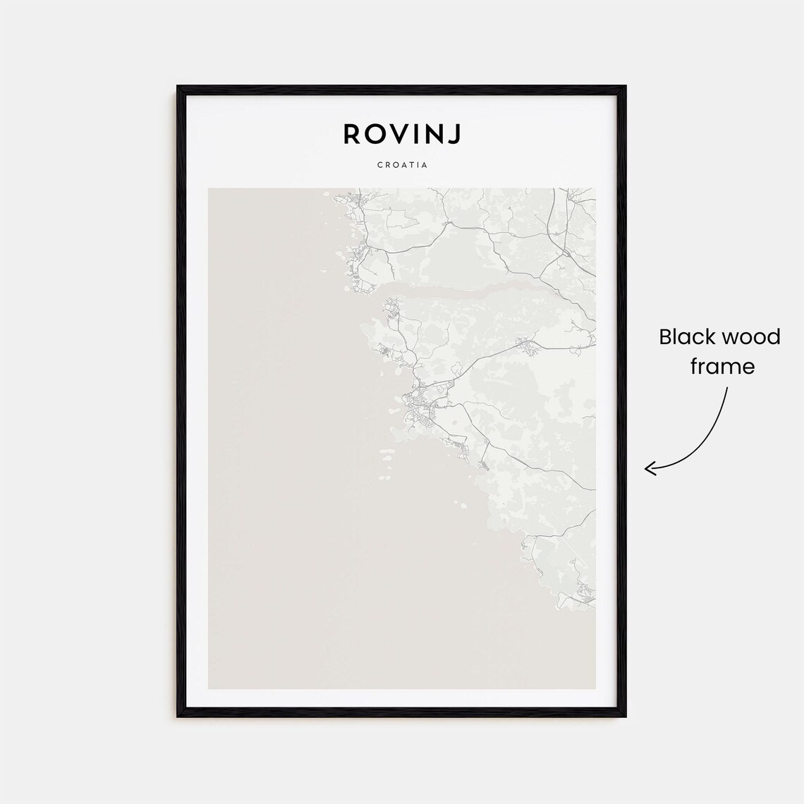 Rovinj Croatia Minimalist Street Map Adriatic Old Town Poster - Image 3