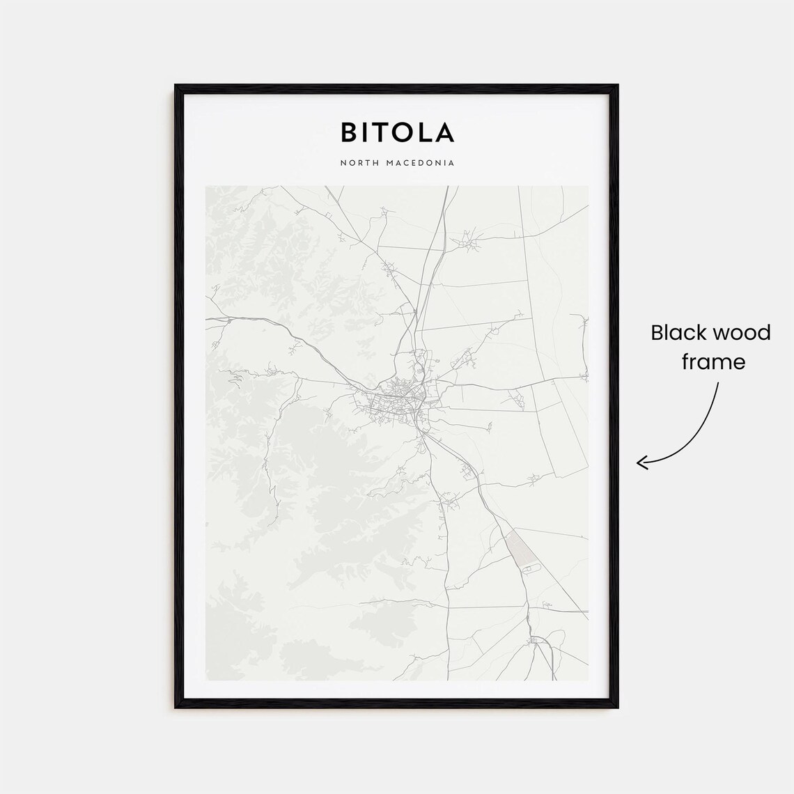 Bitola North Macedonia Minimalist City Map Line Art Travel Poster - Image 3