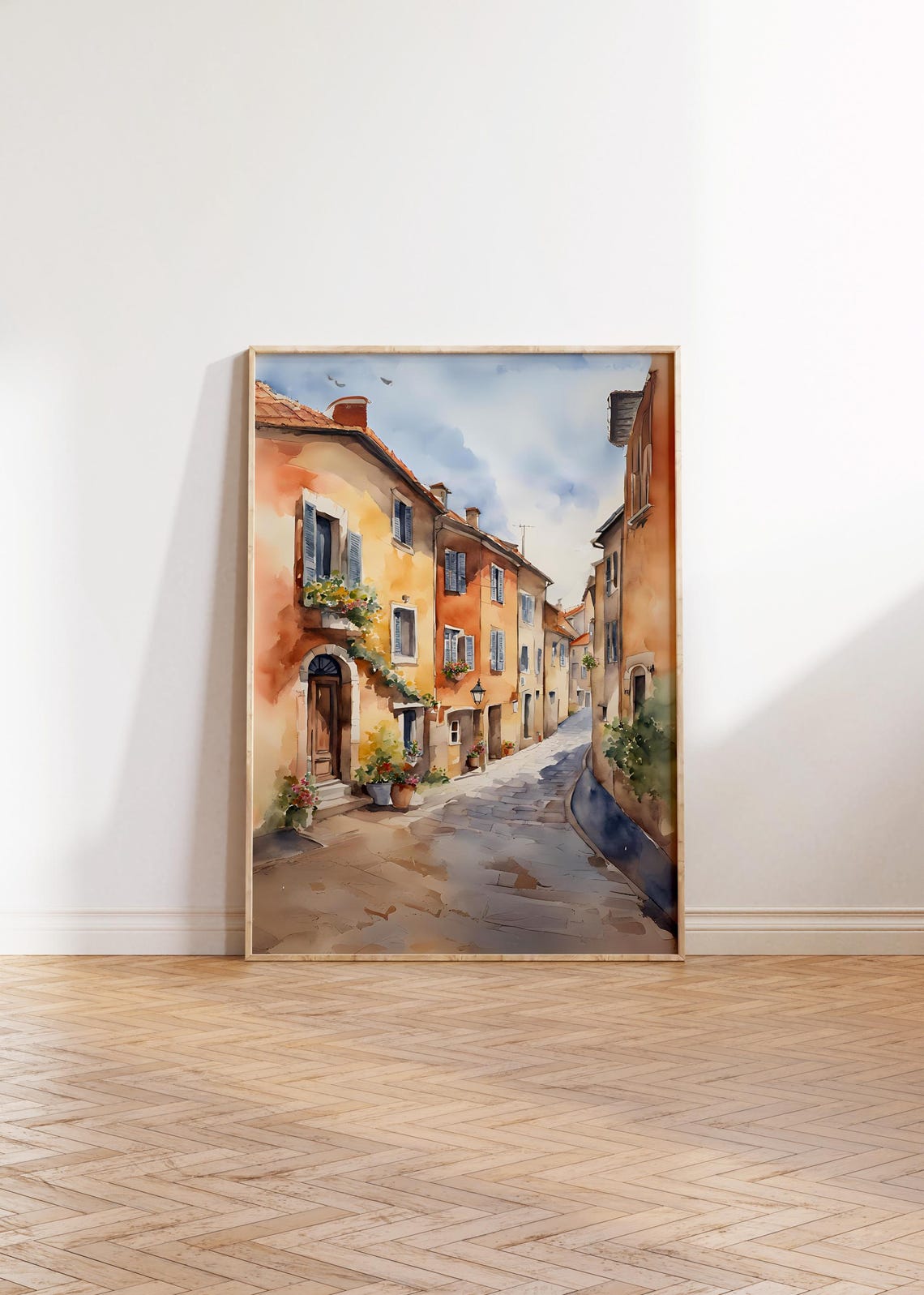 European Streets Travel Wall Art Europe Watercolor Art Poster Travel Artwork Home Office Living Room Bedroom Dining Room Decor - Image 2