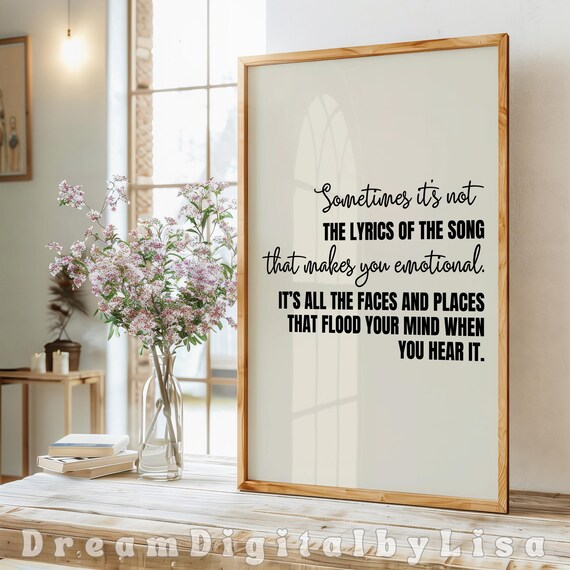 Music Quote, Minimalist Typography Art Print