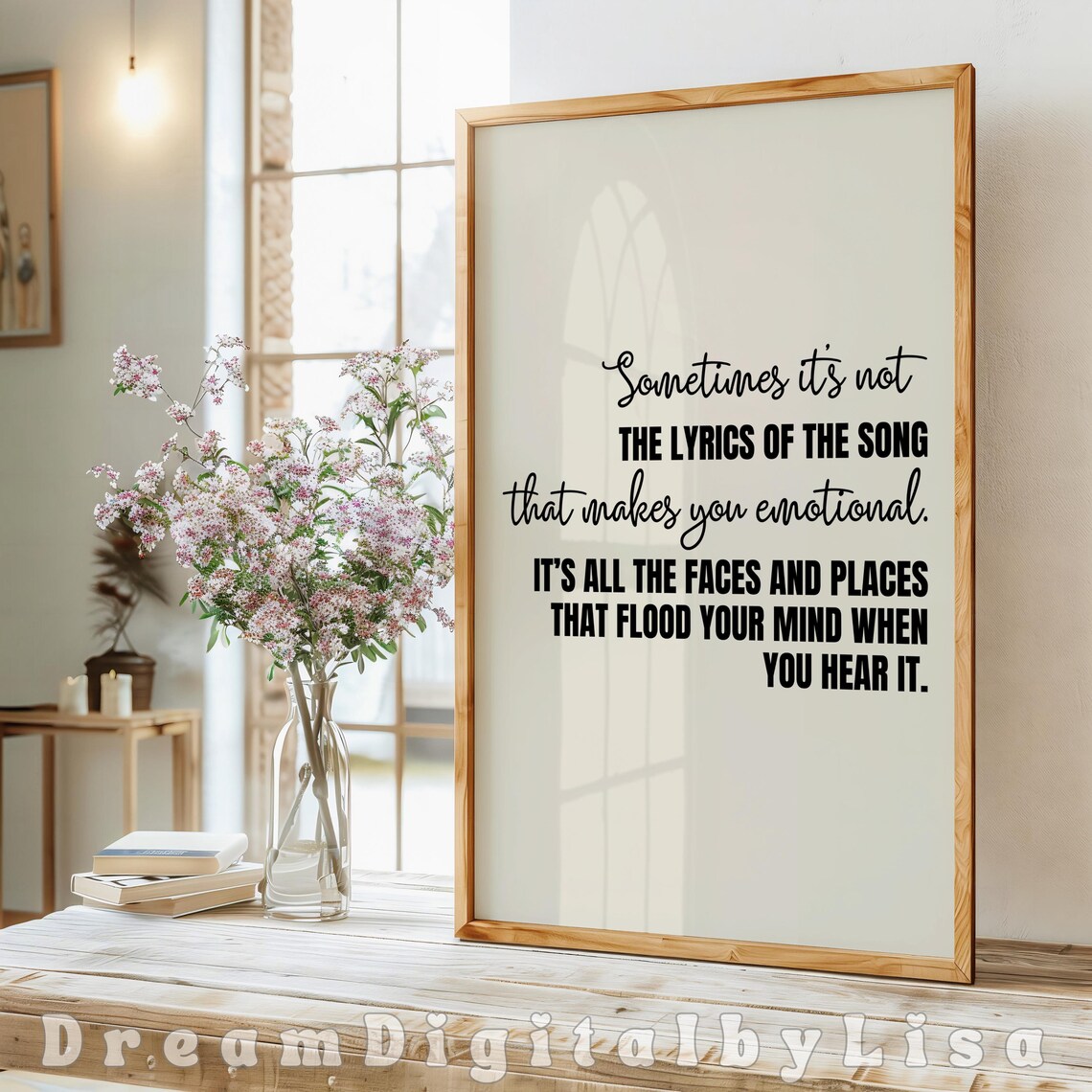 Music Quote, Minimalist Typography Art Print