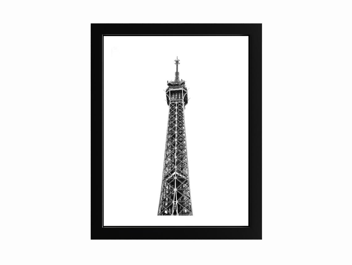Eiffel Tower Paris Black And White Minimalist Photography Poster