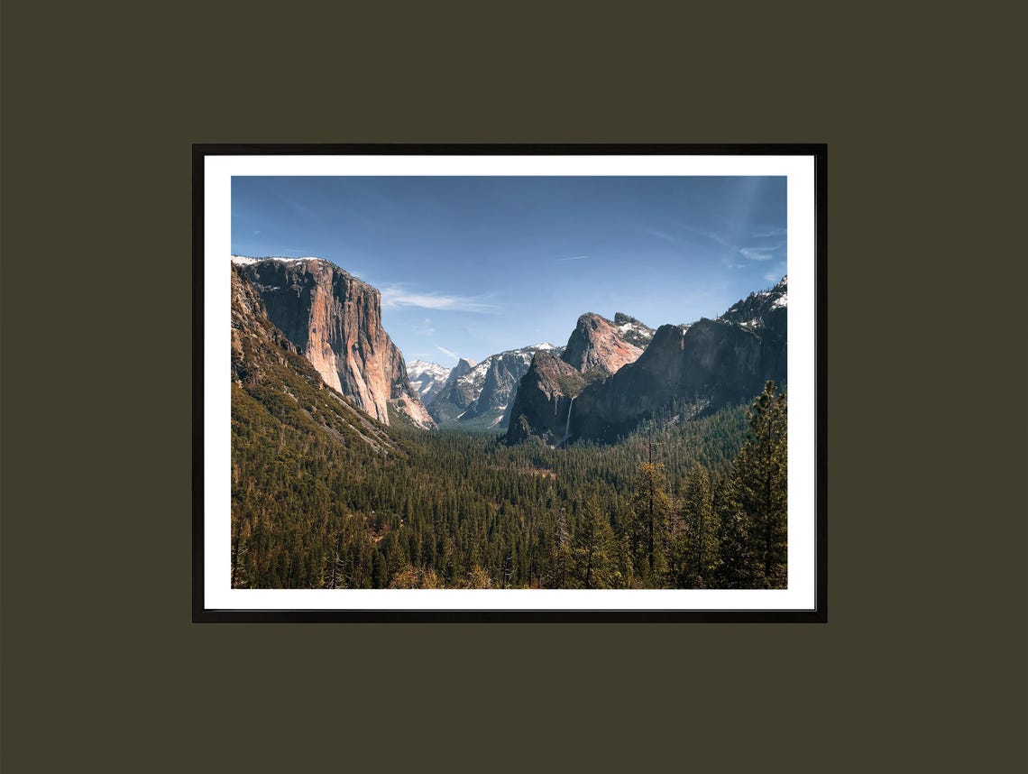 Yosemite Tunnel View El Capitan Half Dome National Park Poster