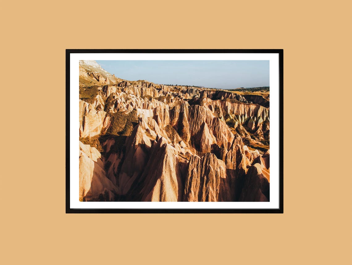 Cappadocia Rose Valley Desert Canyon Rock Formation Photo Print