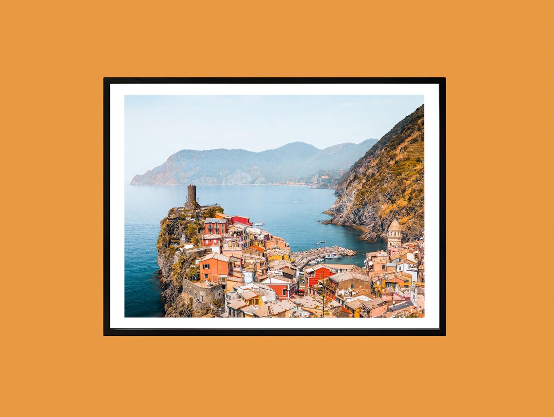 Vernazza Italy Cinque Terre Colorful Cliffside Village Photo Print