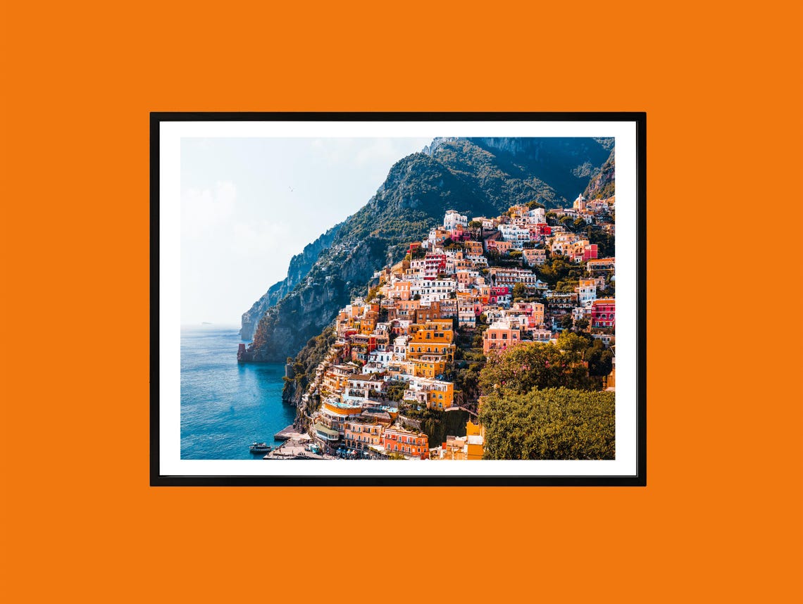 Colorful Positano Amalfi Coast Italy Cliffside Village Poster