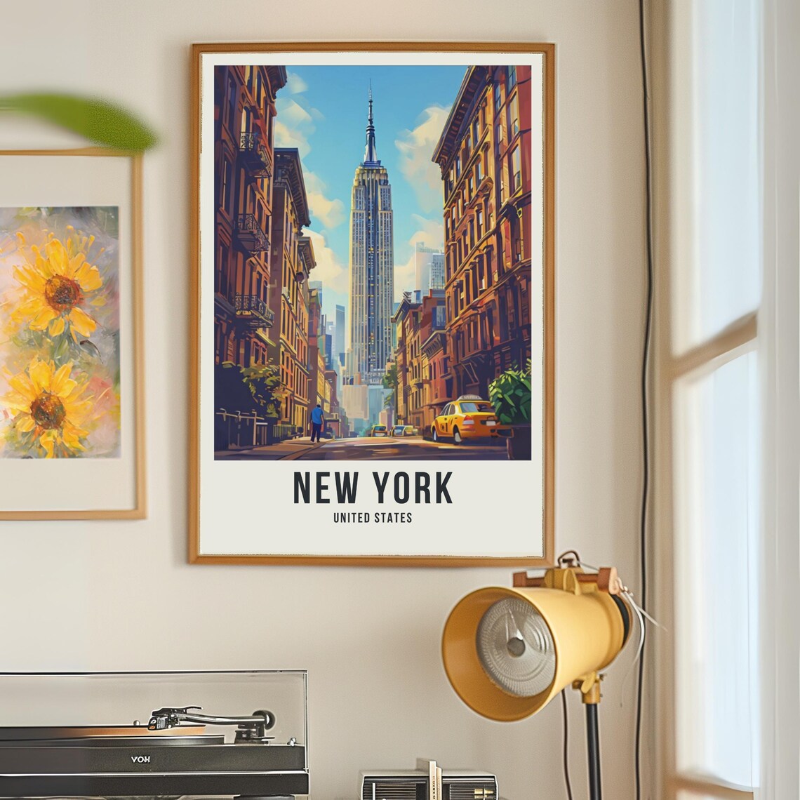 New York Empire State Travel Poster, Wall Art