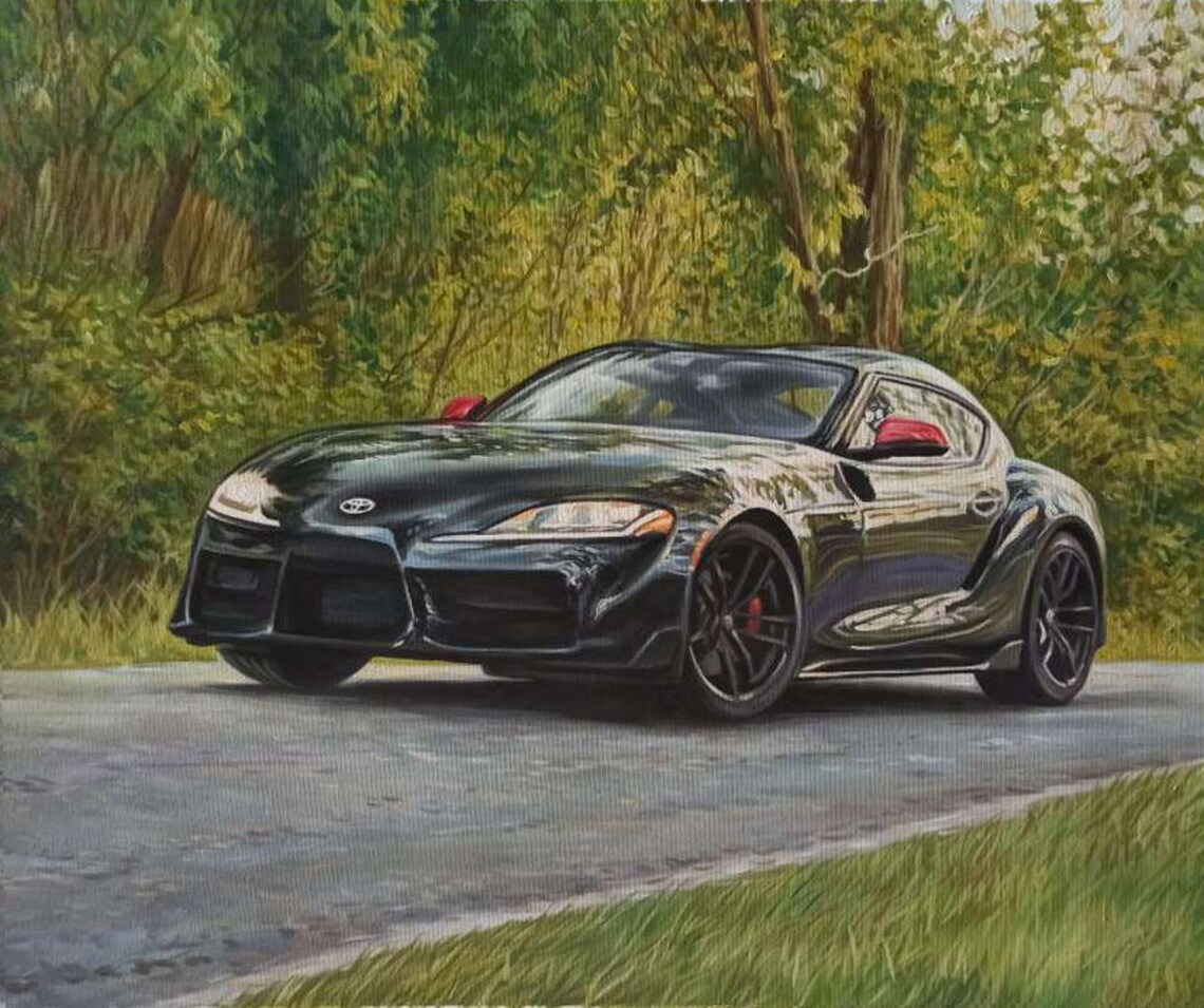Custom Car Portrait, Personalized Oil Art Print - Image 3