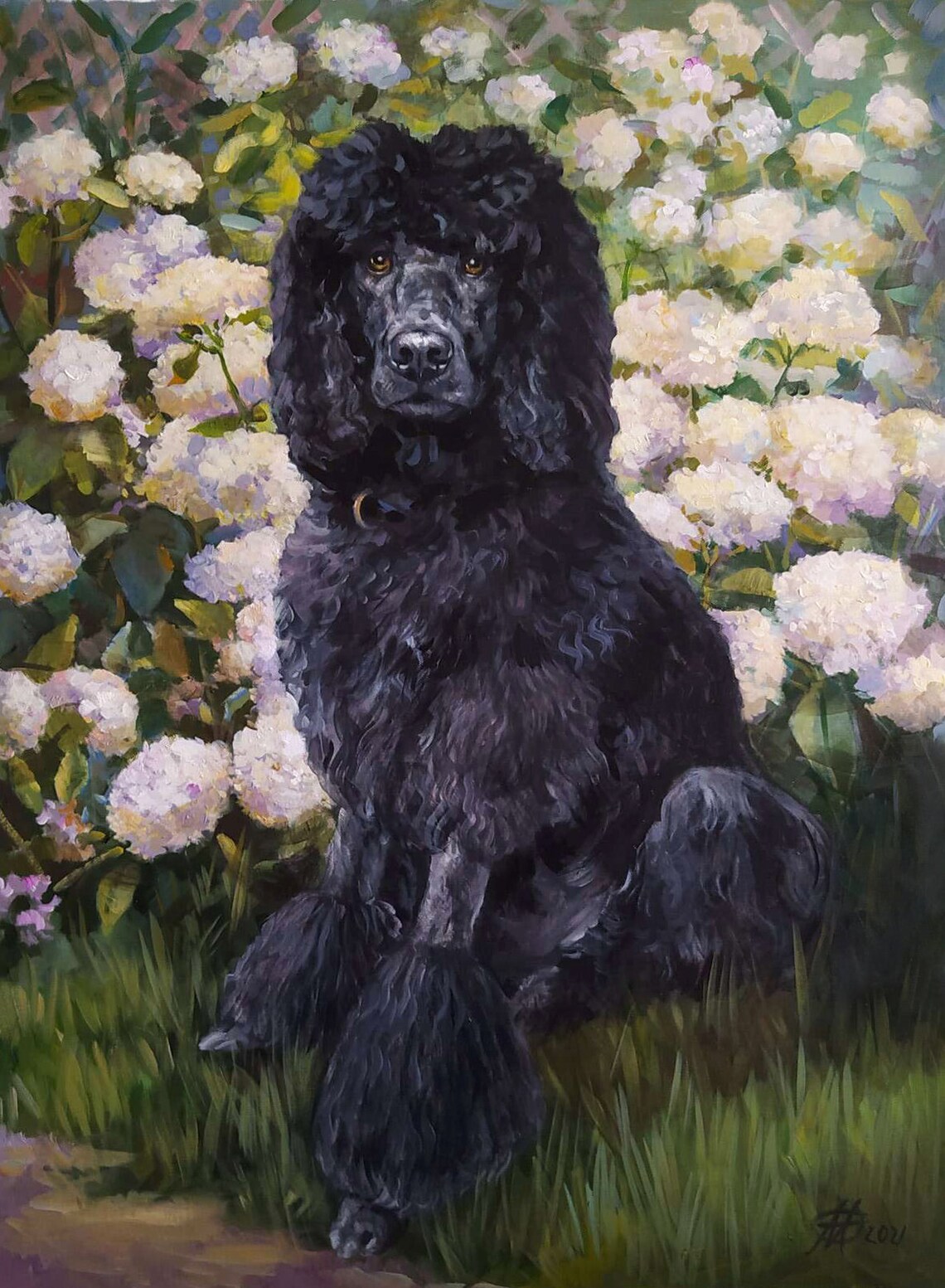 Custom Pet Portraits Dog Portrait Oil Painting - Image 2