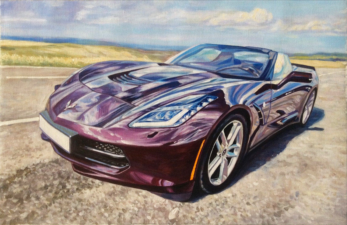 Custom Car Portrait, Oil-Painting-Style Art Print - Image 3