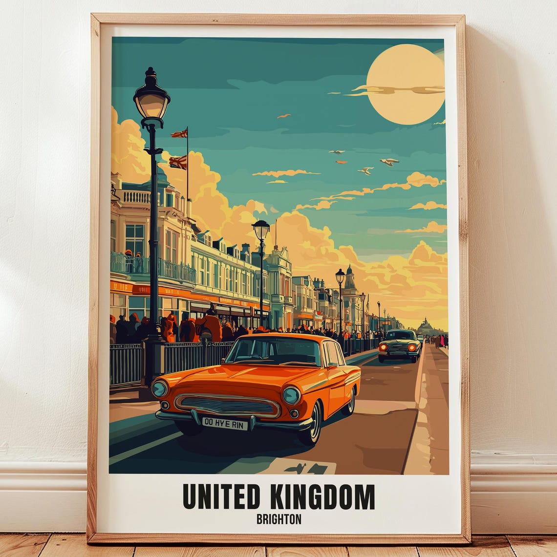 United Kingdom Travel Poster Wall Art Illustration Print