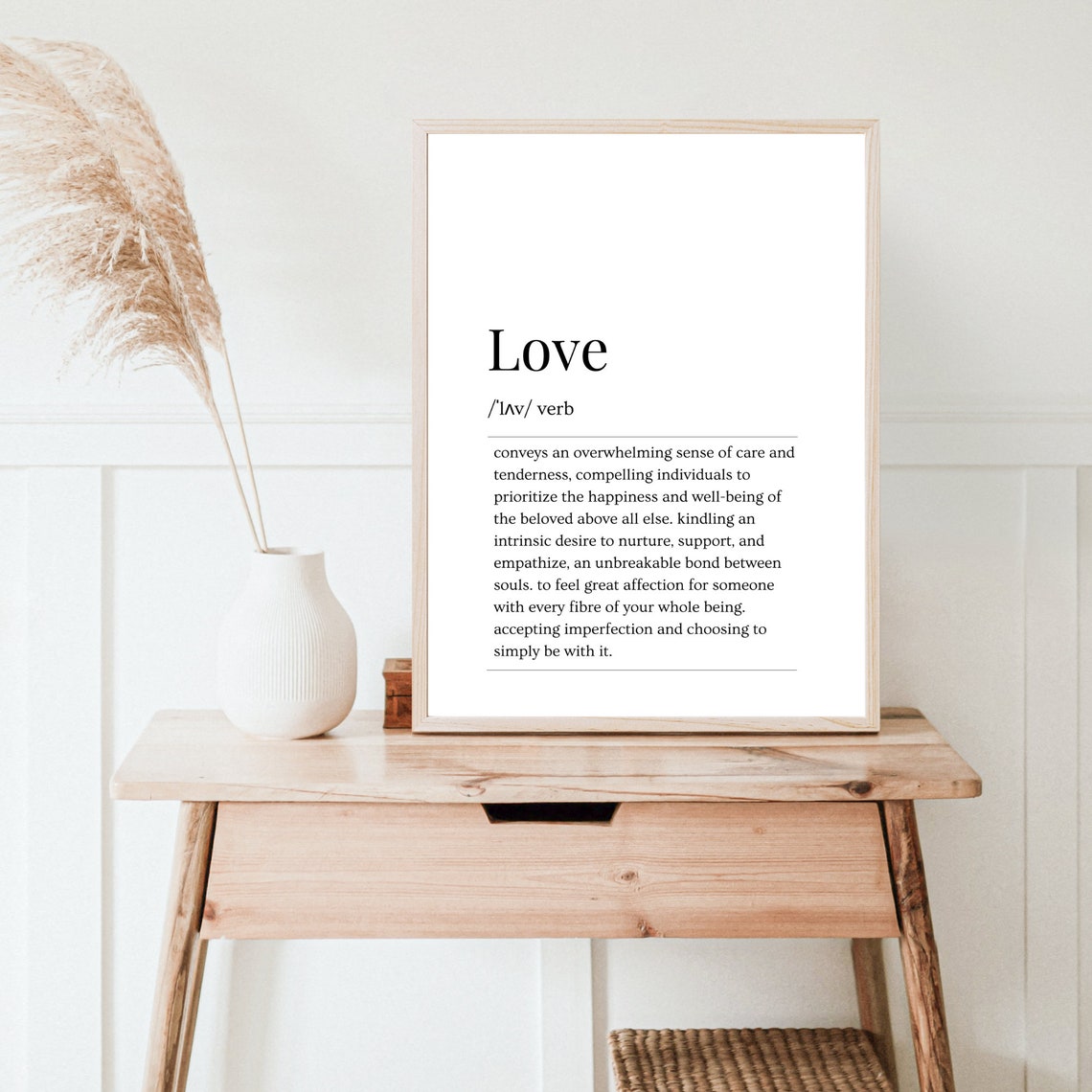 Love Dictionary Definition White Modern Minimalist Poster Gift - Image 2