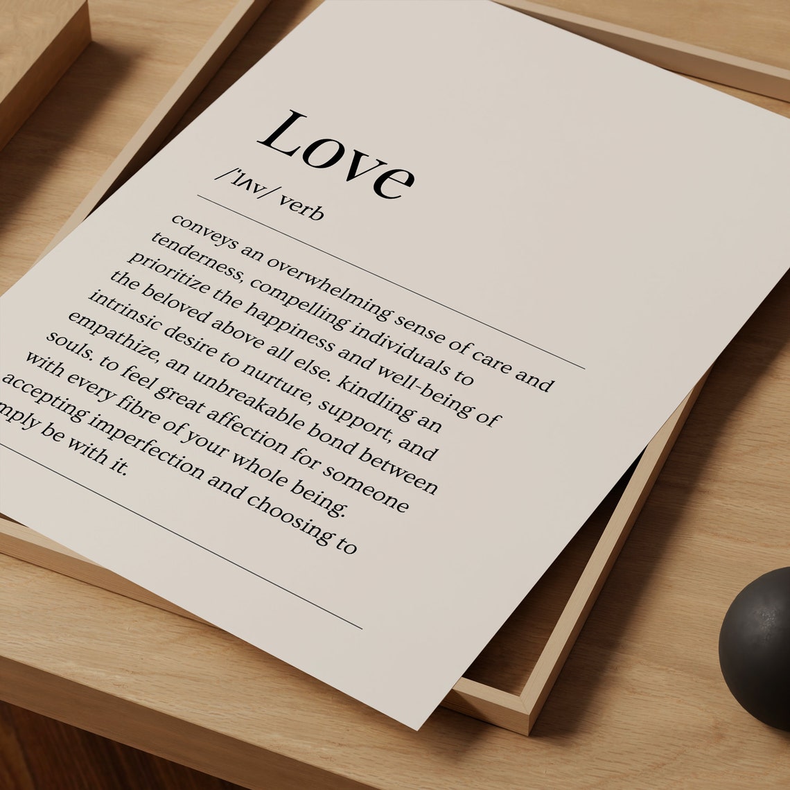 Love Dictionary Definition Cream Minimalist Typography Poster - Image 7