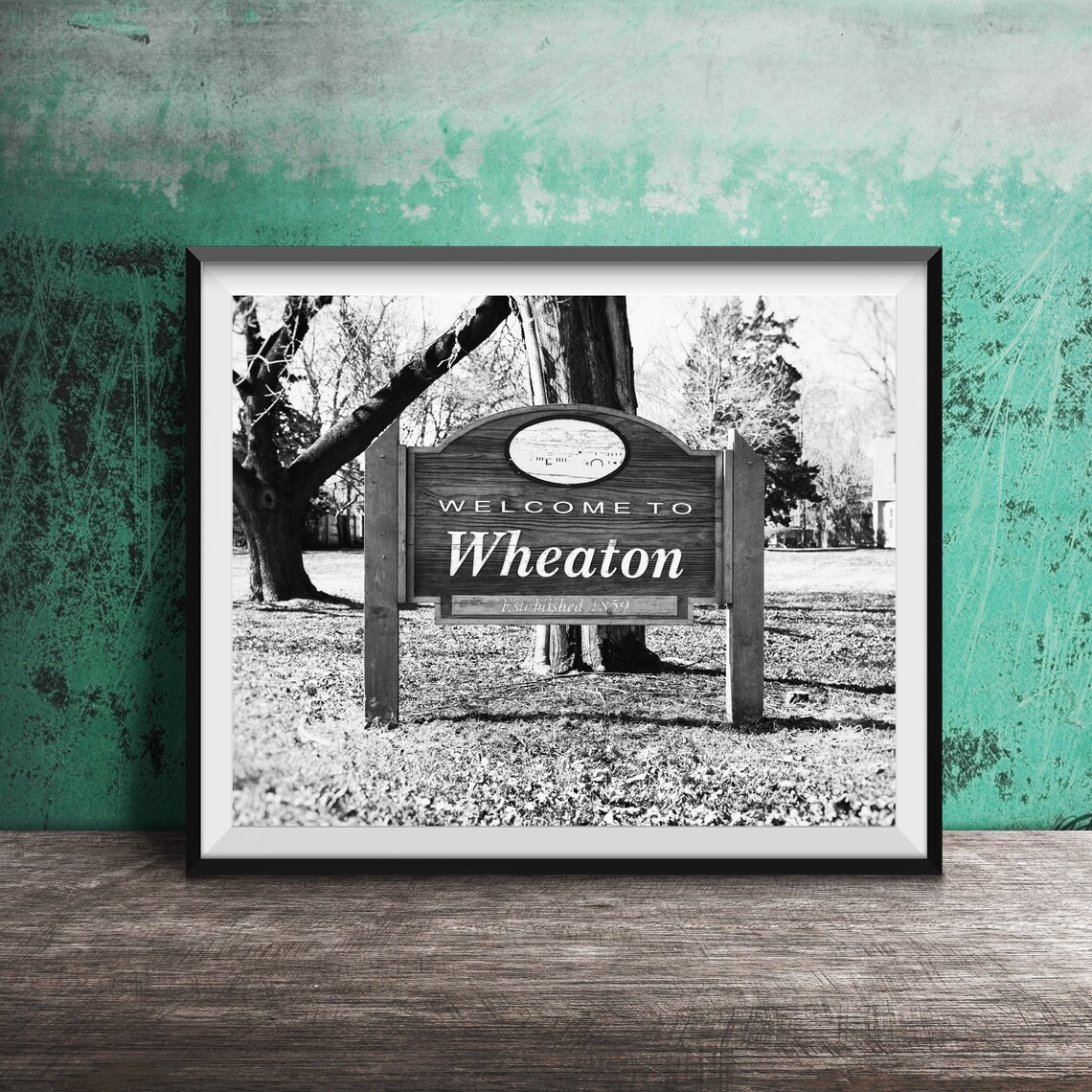 Wheaton Illinois Town Sign, Chicagoland Art Print - Image 2