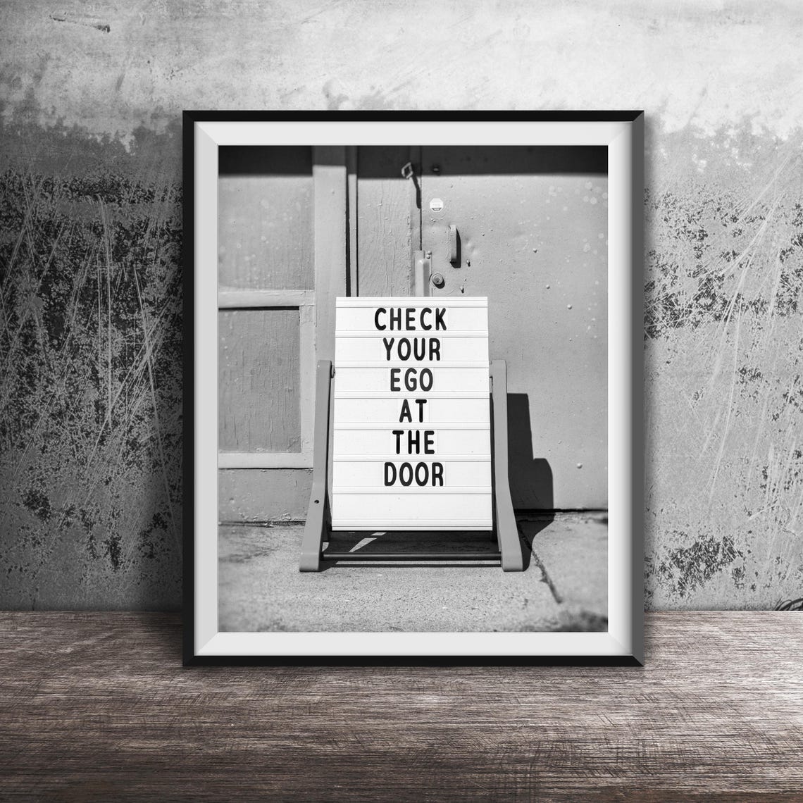 Check Your Ego at the Door Letterboard Quote Office Art Print - Image 2