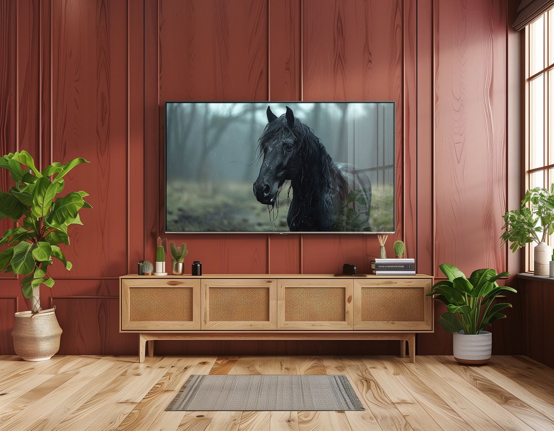 Moody Tv Art Vintage Dark Tv Art Dark Academia Tv Art Tv Art Tv Art Horses Dark Tv Art Frame Tv Art Horses - Image 3