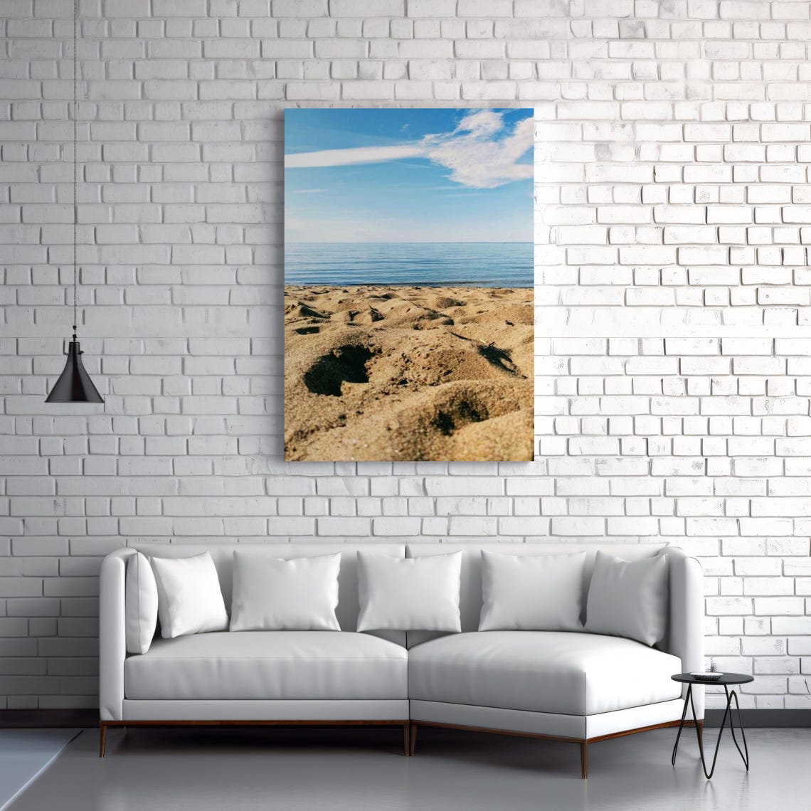 Sunny Sandy Beach Calm Blue Sea Serene Ocean Shore Travel Poster - Image 3