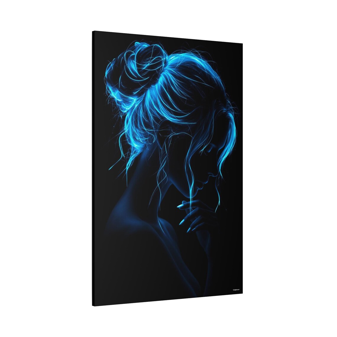 Neon Female Portrait Art Print - Image 2