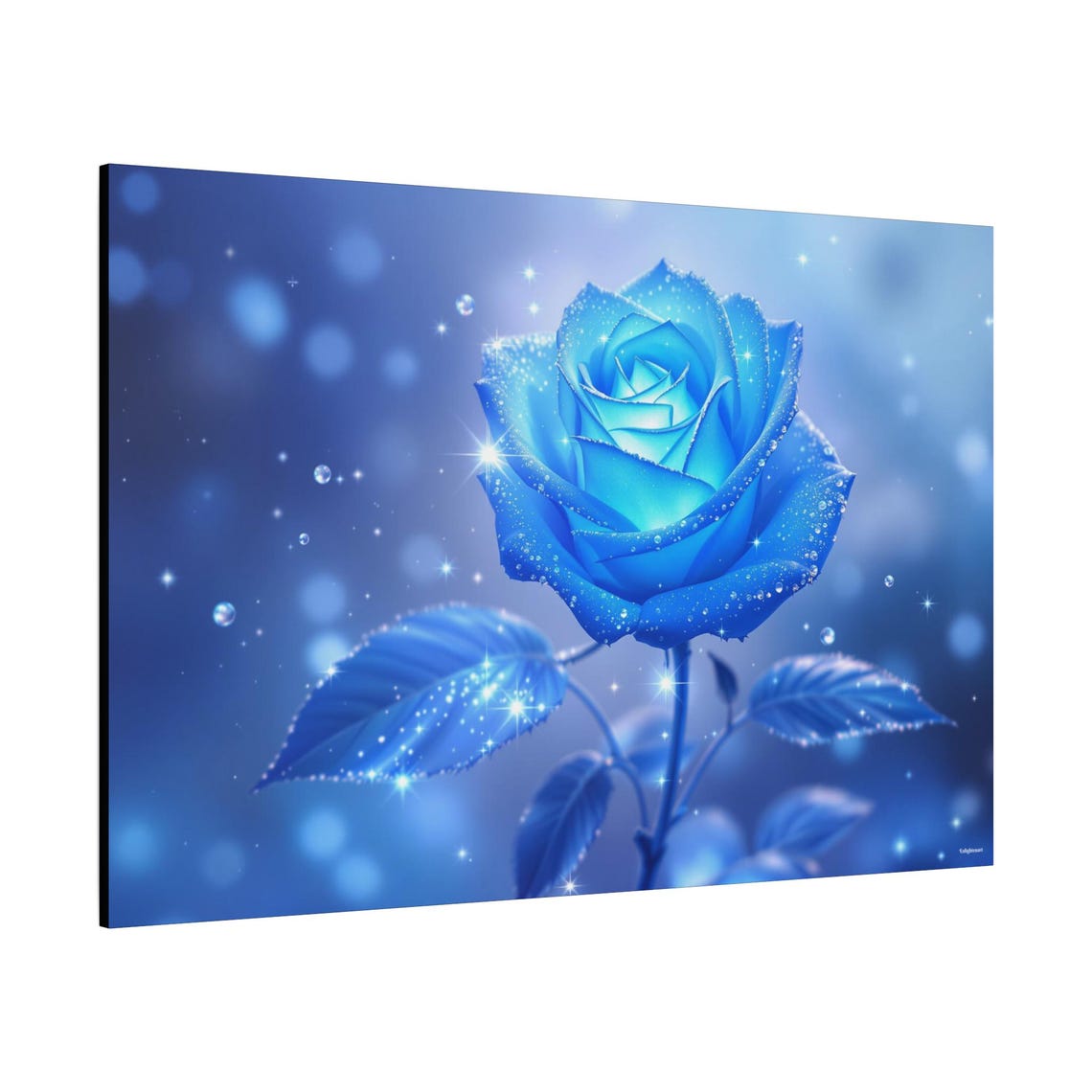 Blue Rose Ethereal Floral Art Print - Image 2