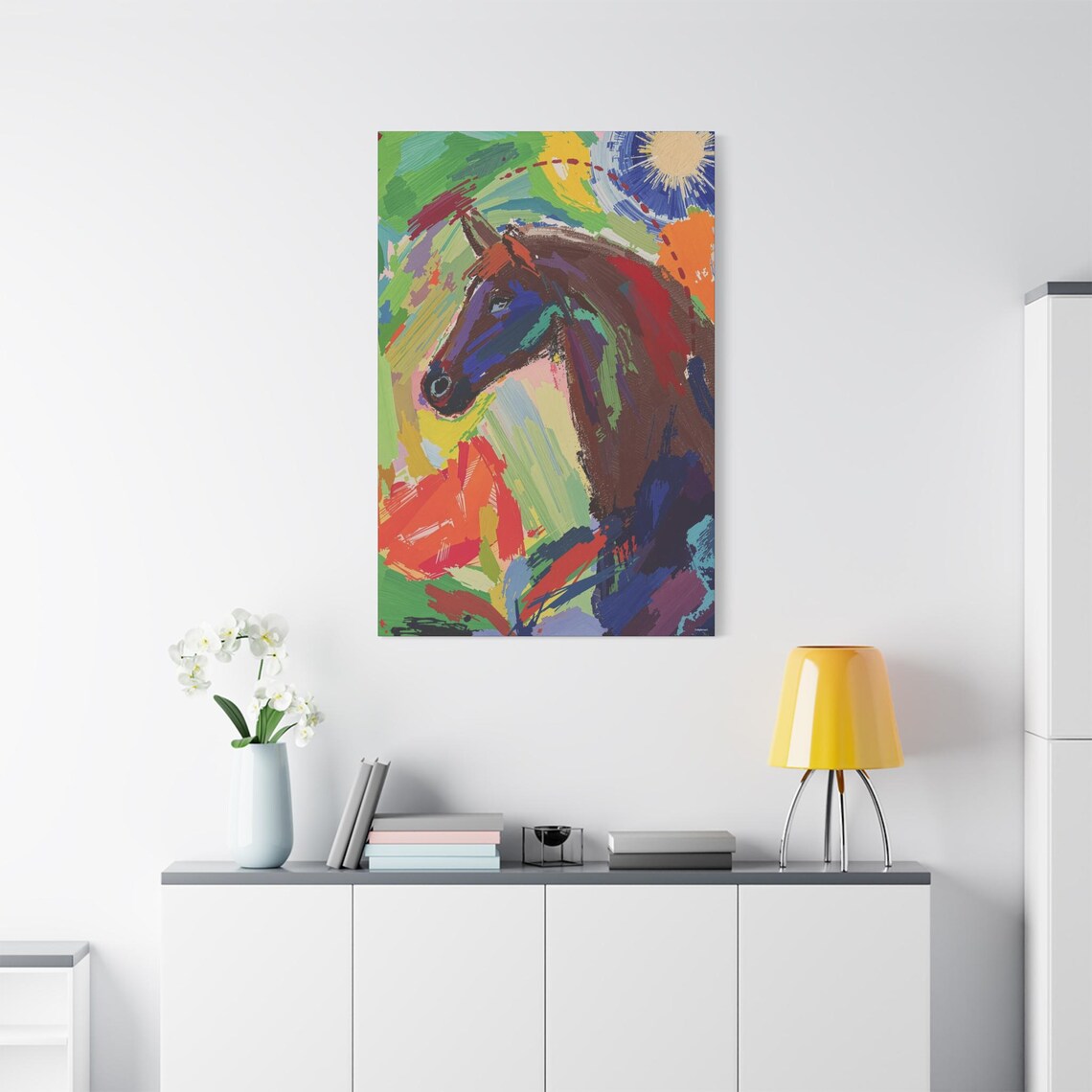 Colourful Horse Portrait, Wall Art Print - Image 3