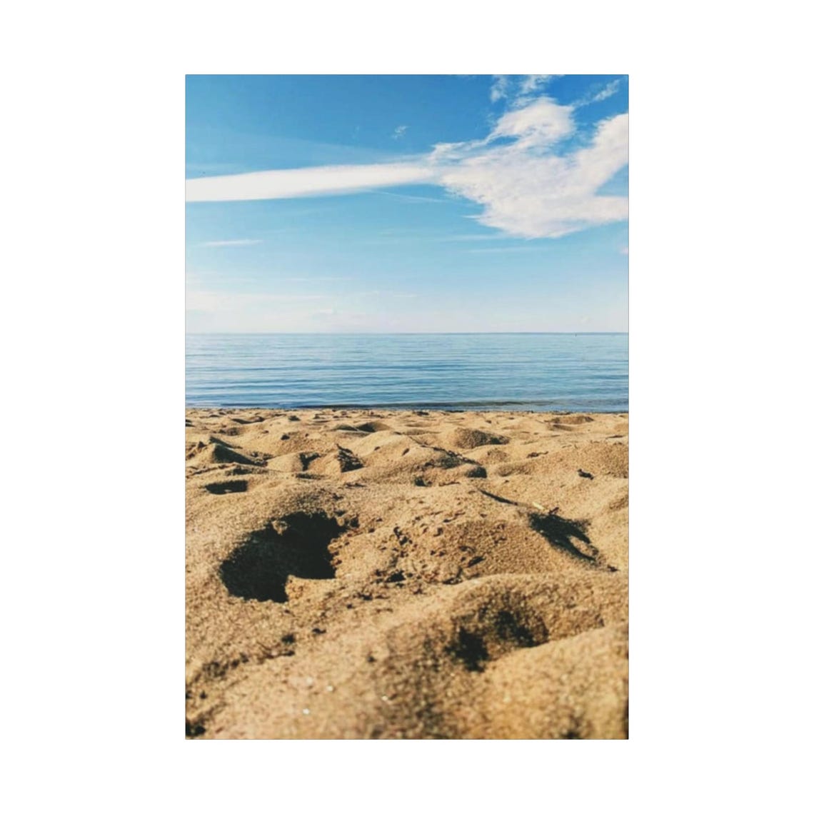 Sunny Sandy Beach Calm Blue Sea Serene Ocean Shore Travel Poster - Image 2