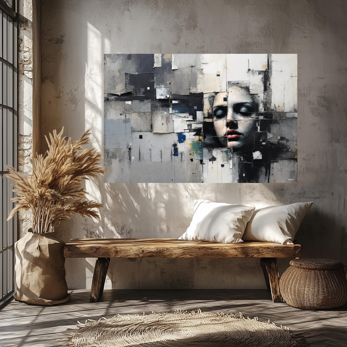 Fragmented Silence Abstract Art Print