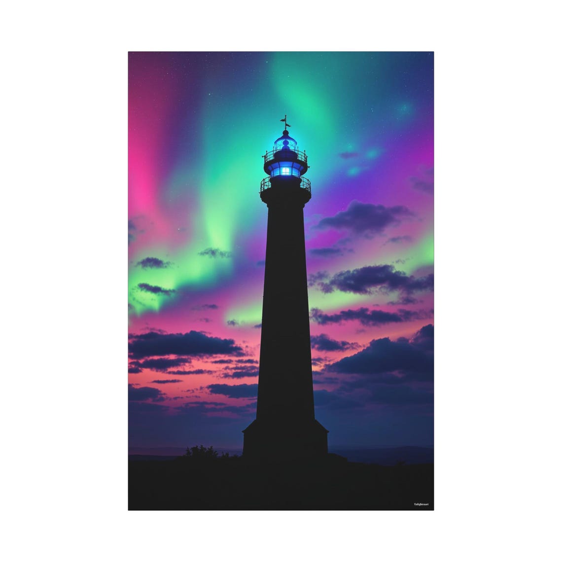 Aurora Lighthouse - Coastal Art Print - Image 3