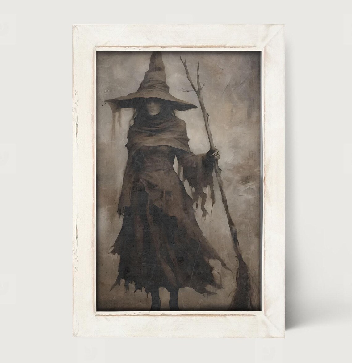 Shadow Witch Halloween Art Print, Moody Witchcraft - Image 4