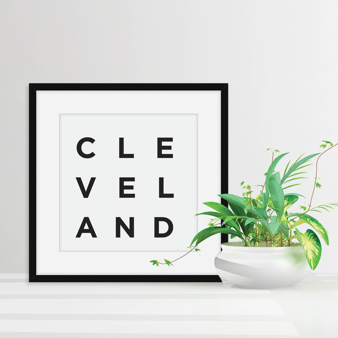 Cleveland Poster Cleveland Print Minimalist City Wall Art Cleveland Art Prints Travel Art Home Decor Ohio Tennessee Hometown - Image 2