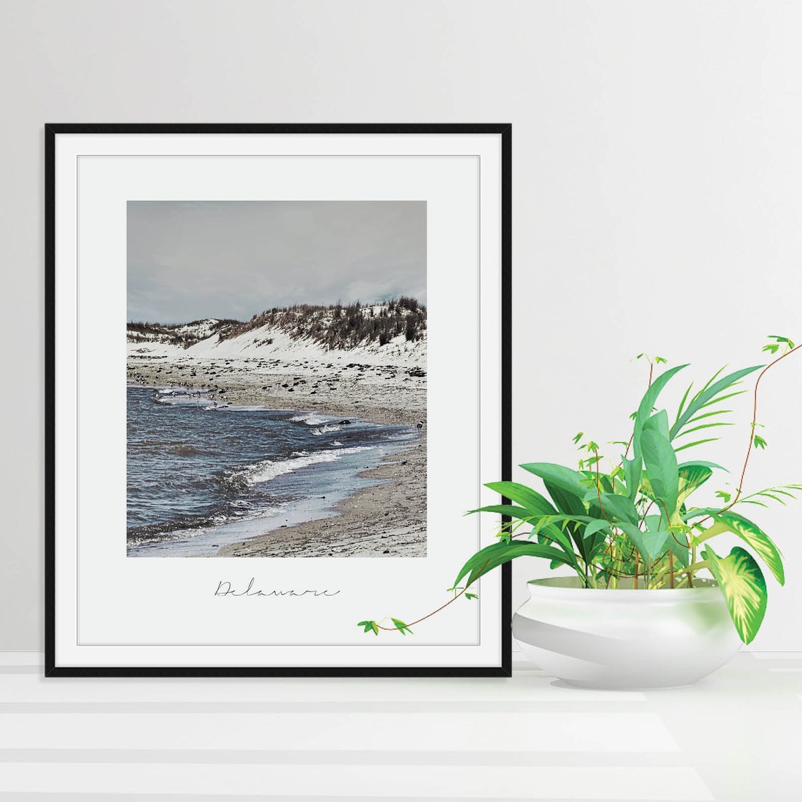 Scenic Delaware Beach Vintage Photography Coastal Landscape Poster - Image 2