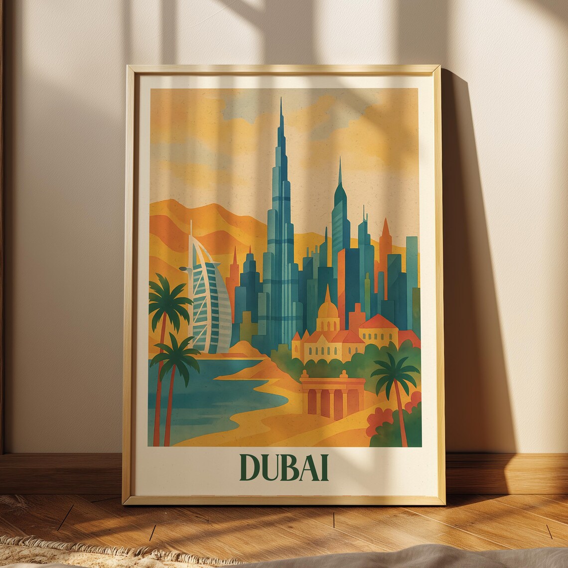 Dubai Modern Travel City Poster