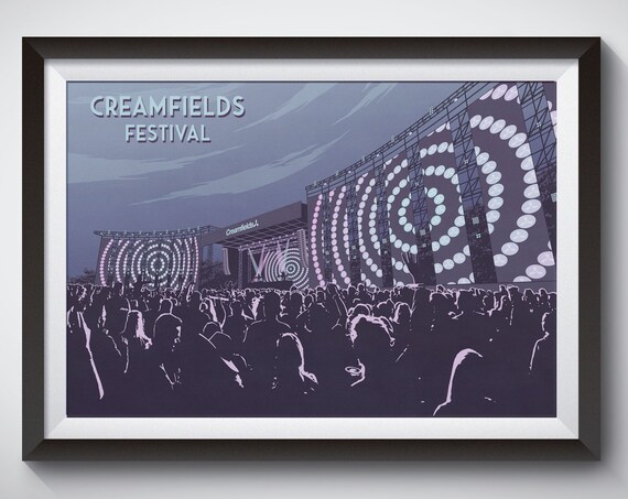 Creamfields Festival Music Print, EDM Dance Poster