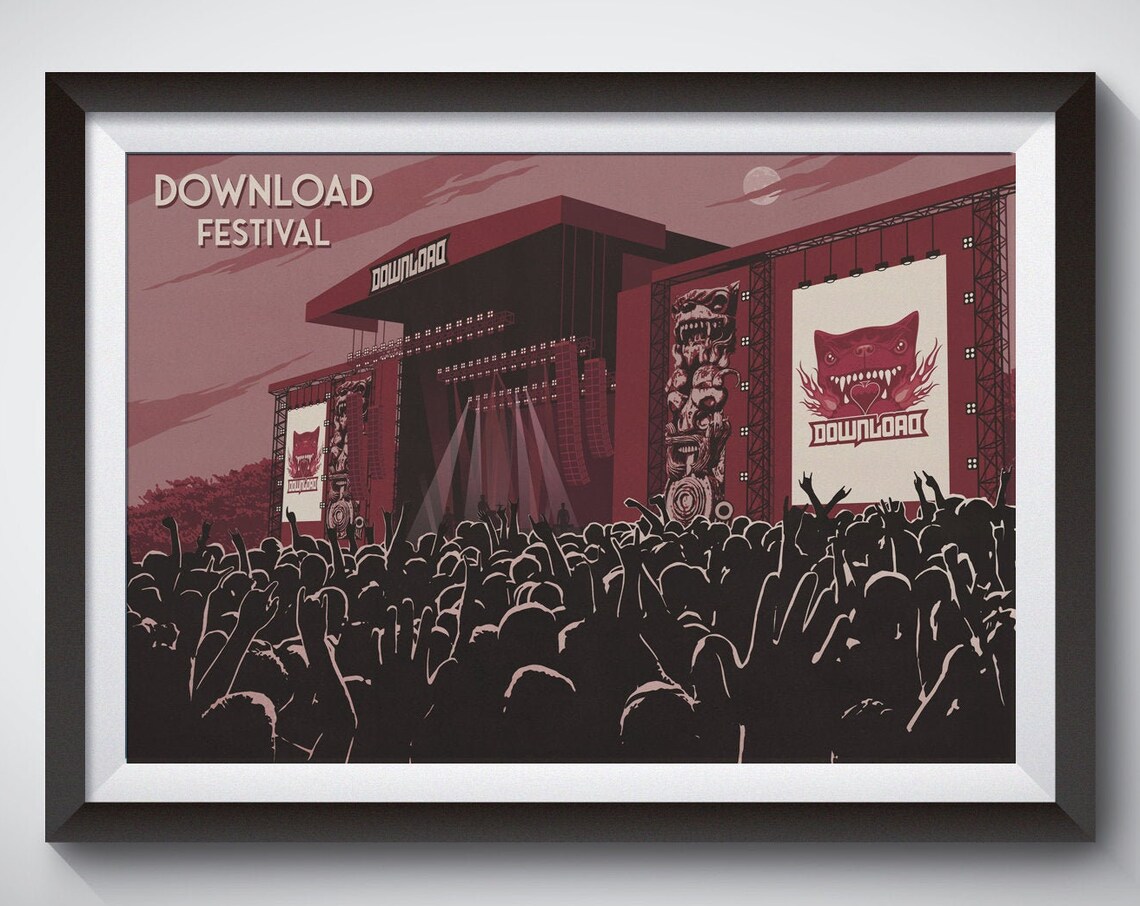 Donington Park Music Festival Poster Art Print