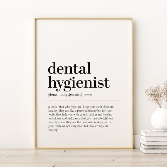 Dental Hygienist Tooth Ninja Dictionary Definition Appreciation Poster