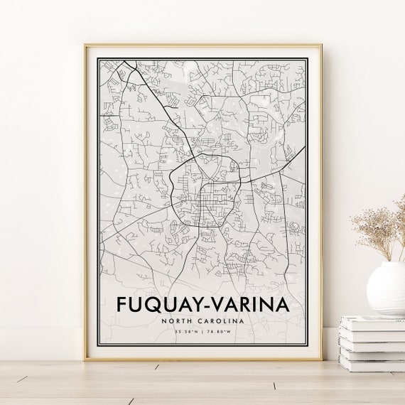 Fuquay Varina Retro Personalized Map Poster