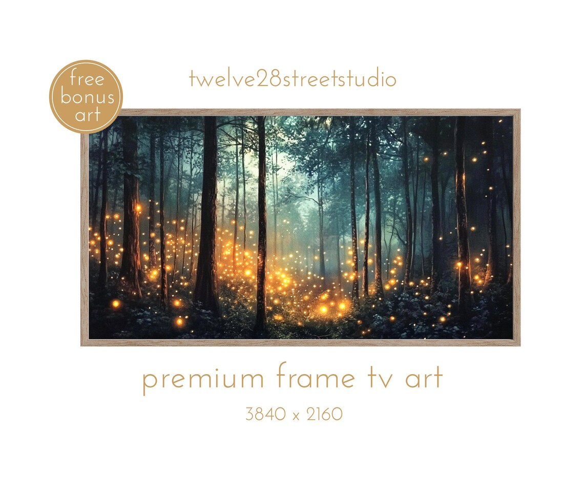 Lightning Bug Magical Forest Art Print