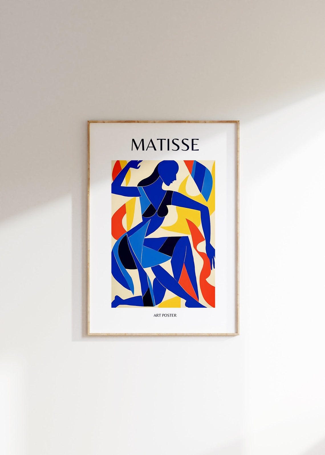 Matisse Blue Dancer Abstract Cut Out Style Minimalist Art Poster