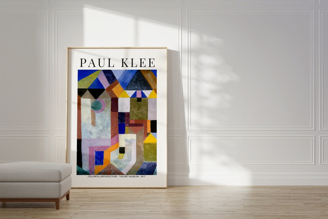 Paul Klee Colorful Architecture 1917 Met Museum Geometric Art Poster