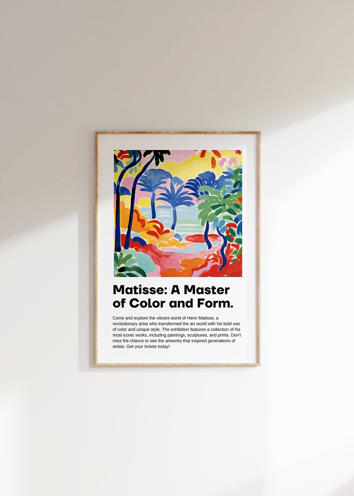 Henri Matisse Master of Color and Form Tropical Palm Landscape Poster
