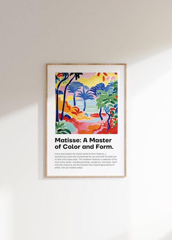Henri Matisse Master of Color and Form Tropical Palm Landscape Poster