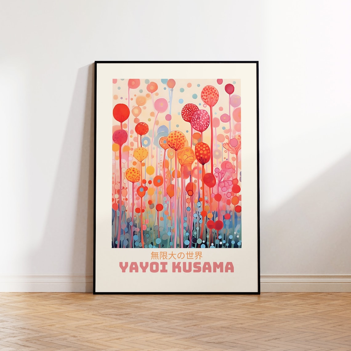 Yayoi Kusama-Inspired Japandi Art Print