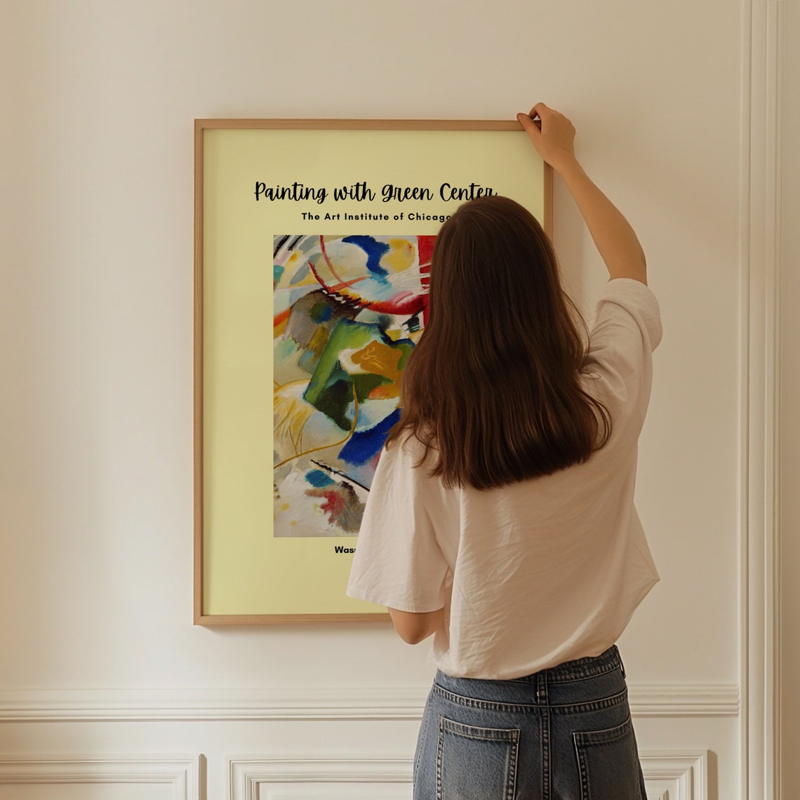 Wassily Kandinsky Painting with Green Center Chicago Art Poster - Image 3