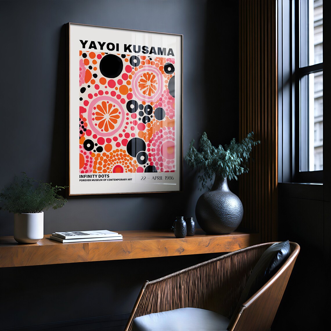 Yayoi Kusama Abstract Poster, Japanese Wall Art - Image 2