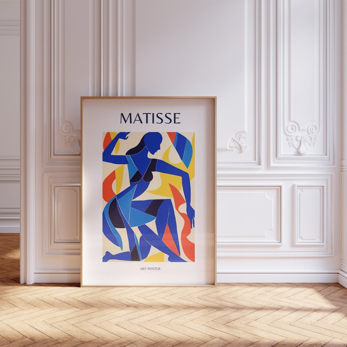 Matisse Blue Dancer Abstract Cut Out Style Minimalist Art Poster - Image 4