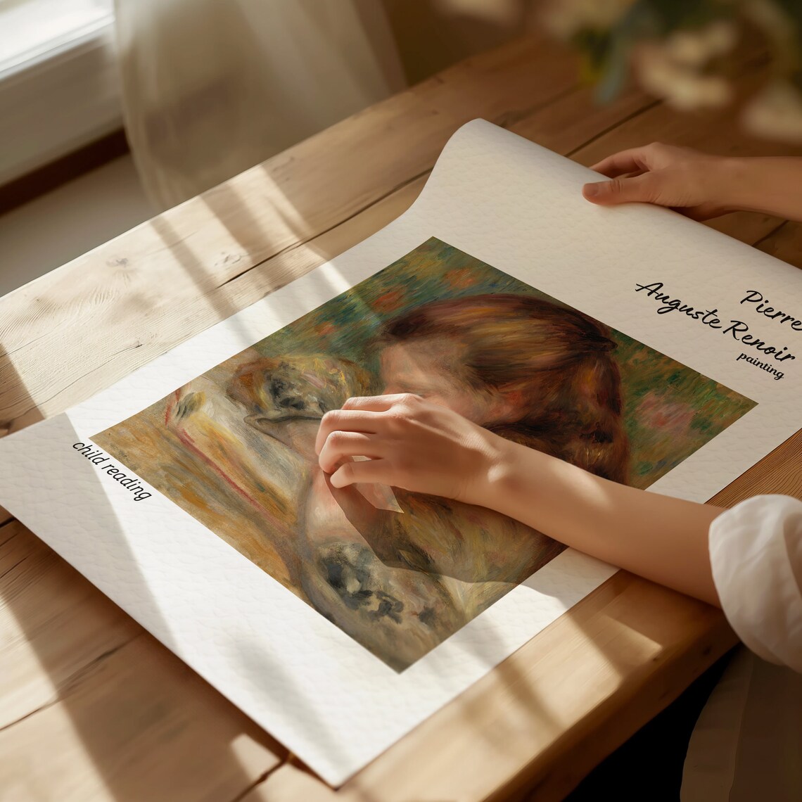 Renoir Child Reading Young Girl Book Impressionist Art Poster - Image 2