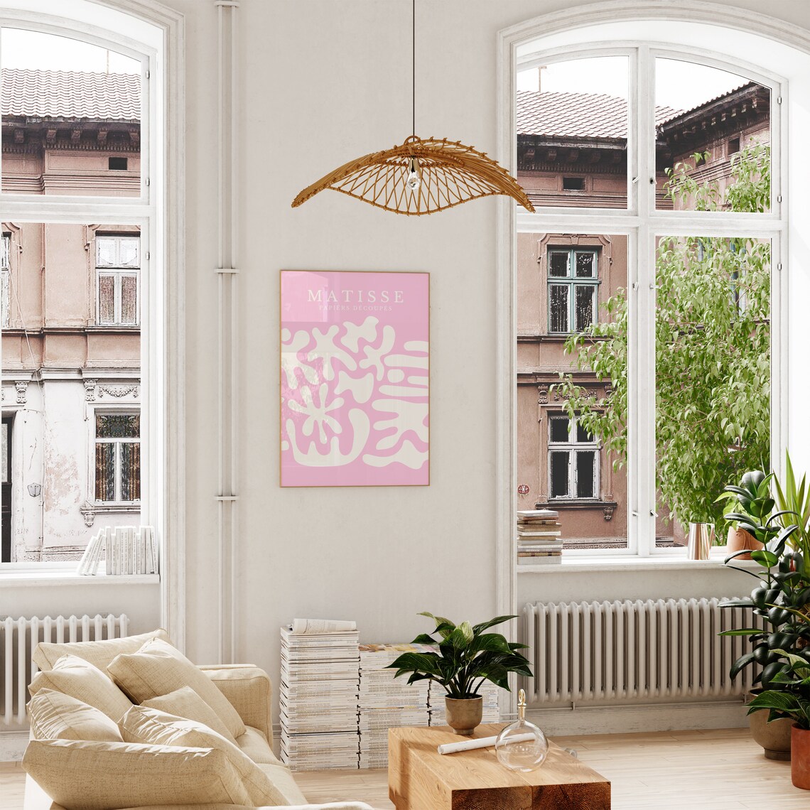 Henri Matisse Pink White Papiers Decoupes Abstract Art Poster - Image 3