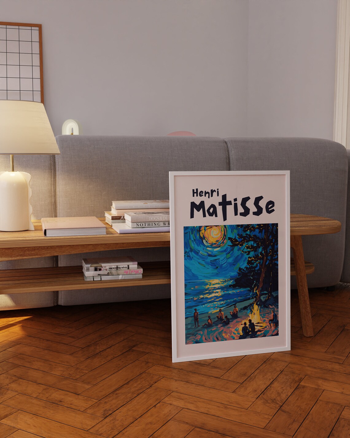 Henri Matisse Starry Night Beach Campfire Friends Under Stars Poster - Image 3