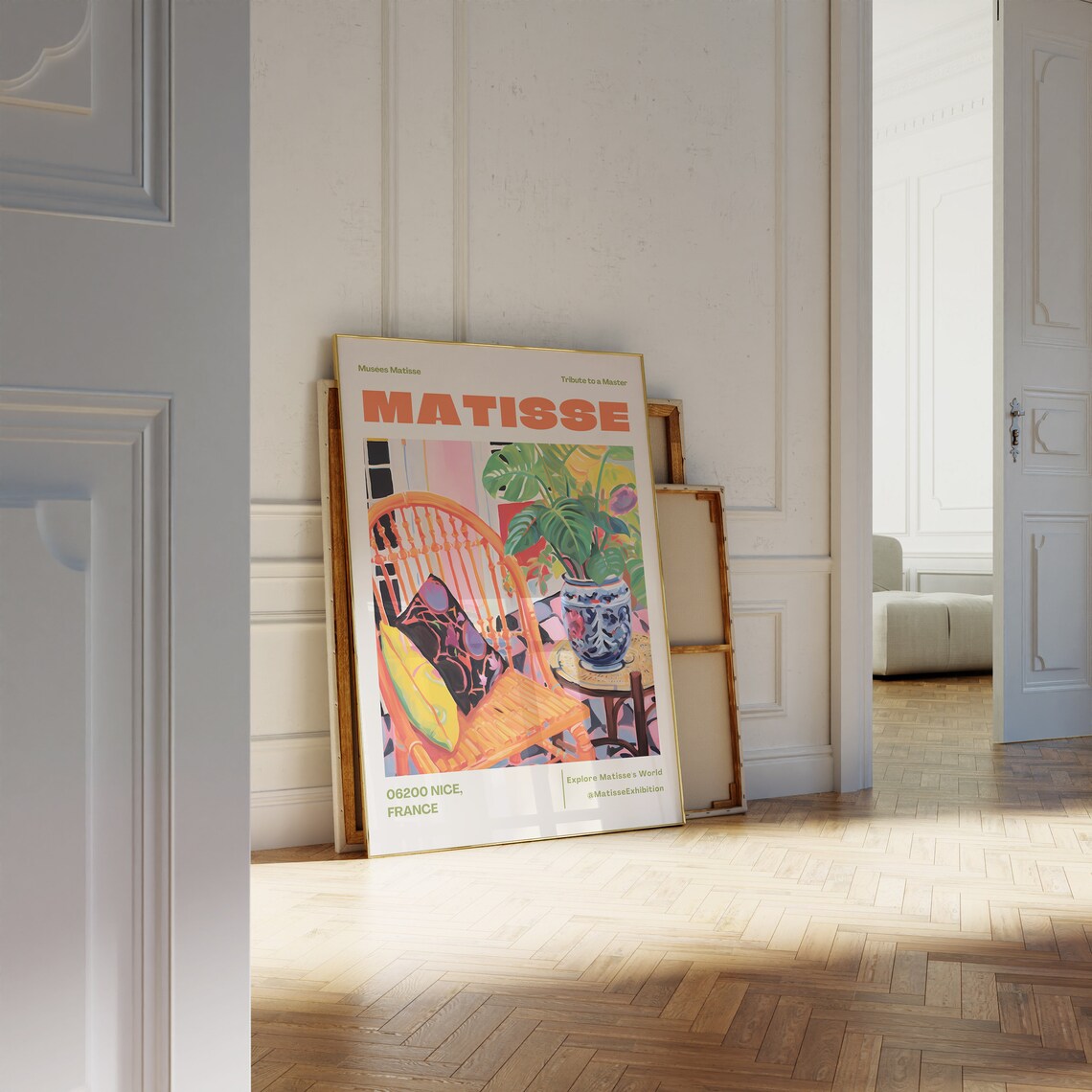 Matisse Nice France Rattan Chair Tropical Exhibition Art Poster - Image 2