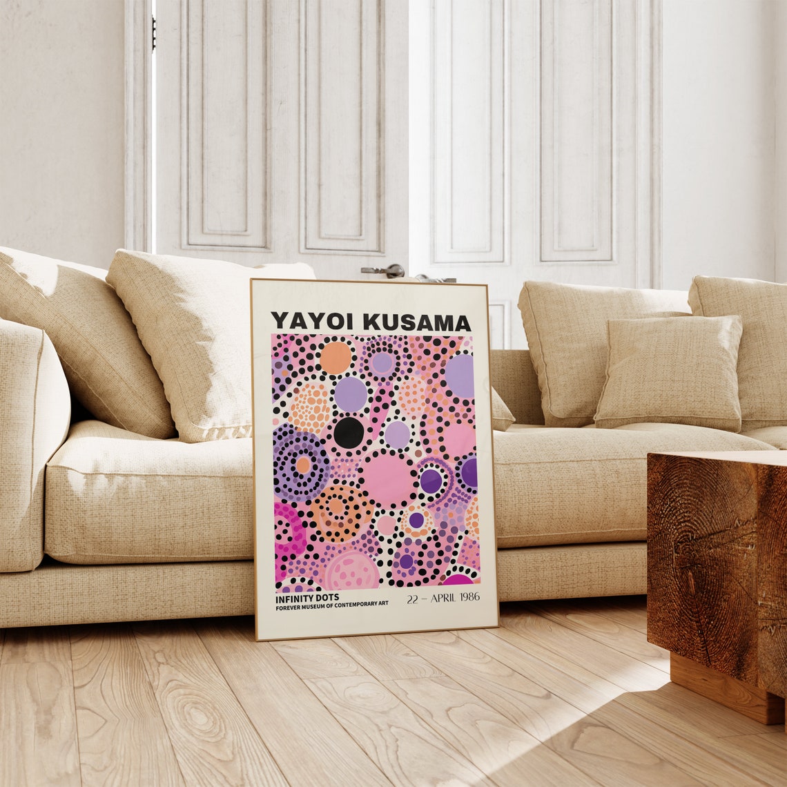 Yayoi Kusama Infinity Dots 1986 Exhibition Polka Dot Art Poster - Image 4